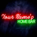 Personalized Ultra-Bright Home Bar Custom Text LED Sign with Remote (Neon-Style, LED Technology) - Way Up Gifts