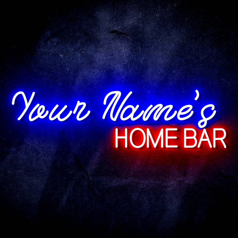 Personalized Ultra-Bright Home Bar Custom Text LED Sign with Remote (Neon-Style, LED Technology) - LED Gift Works