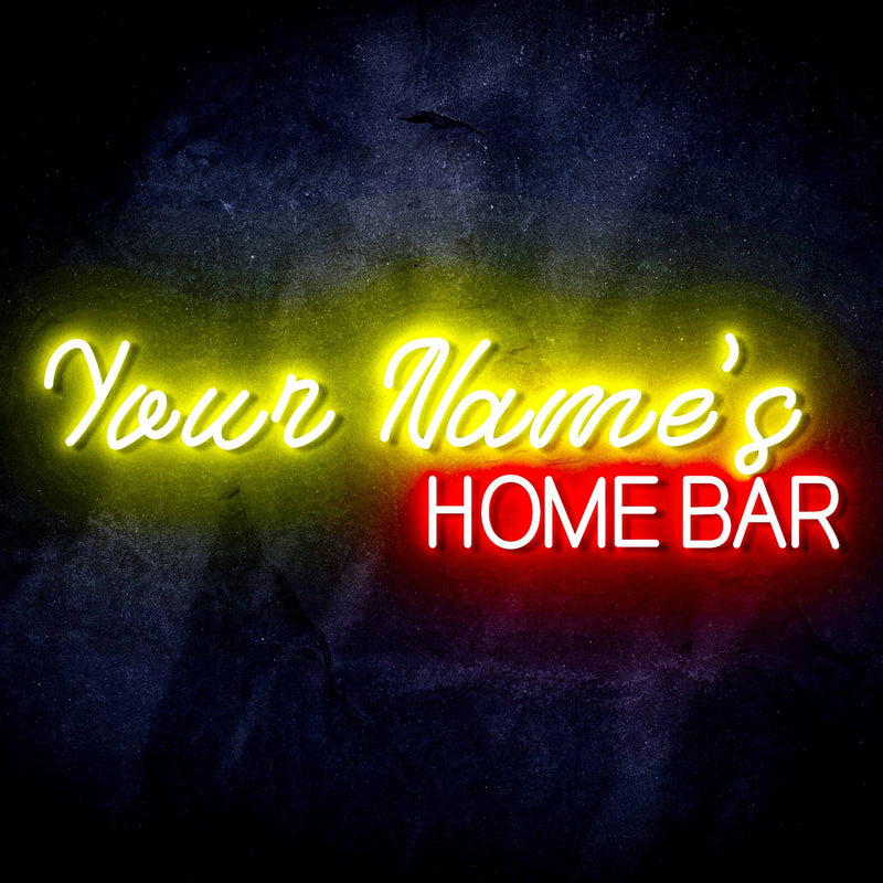 Personalized Ultra-Bright Home Bar Custom Text LED Sign with Remote (Neon-Style, LED Technology) - LED Gift Works