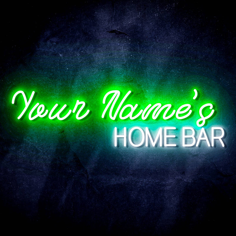 Personalized Ultra-Bright Home Bar Custom Text LED Sign with Remote (Neon-Style, LED Technology) - LED Gift Works