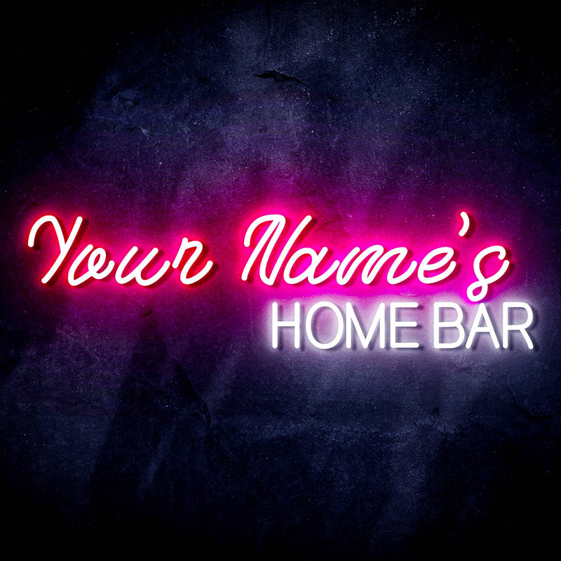 Personalized Ultra-Bright Home Bar Custom Text LED Sign with Remote (Neon-Style, LED Technology) - LED Gift Works