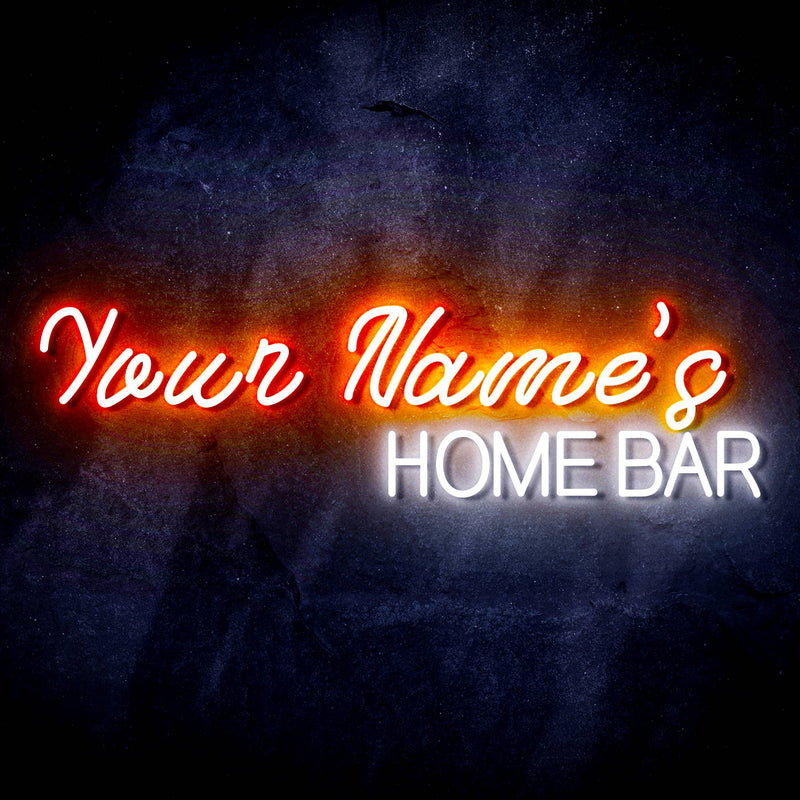 Personalized Ultra-Bright Home Bar Custom Text LED Sign with Remote (Neon-Style, LED Technology) - LED Gift Works