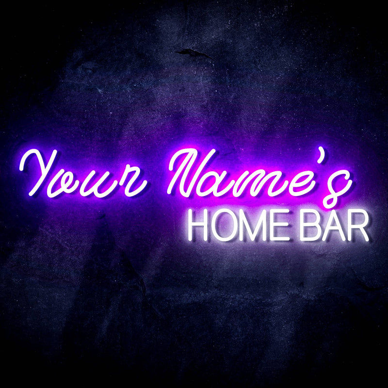 Personalized Ultra-Bright Home Bar Custom Text LED Sign with Remote (Neon-Style, LED Technology) - LED Gift Works