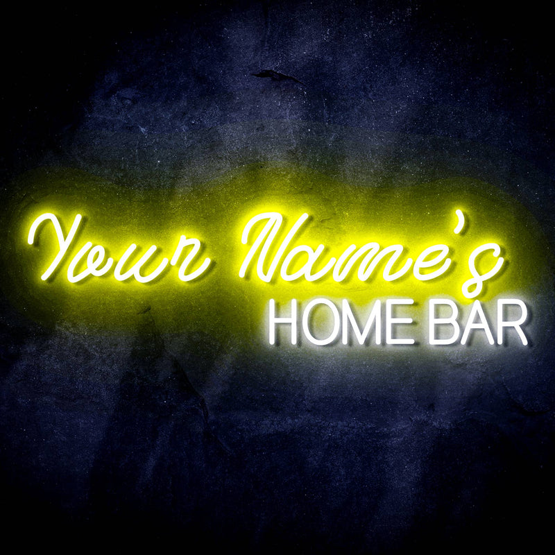 Personalized Ultra-Bright Home Bar Custom Text LED Sign with Remote (Neon-Style, LED Technology) - LED Gift Works