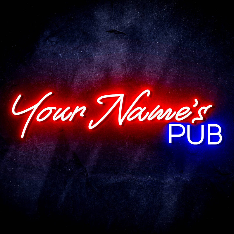 Personalized Ultra-Bright Bar Pub Custom Text LED Sign with Remote (Neon-Style, LED Technology) - LED Gift Works