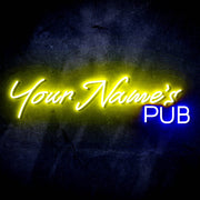 Personalized Ultra-Bright Bar Pub Custom Text LED Sign with Remote (Neon-Style, LED Technology) - LED Gift Works