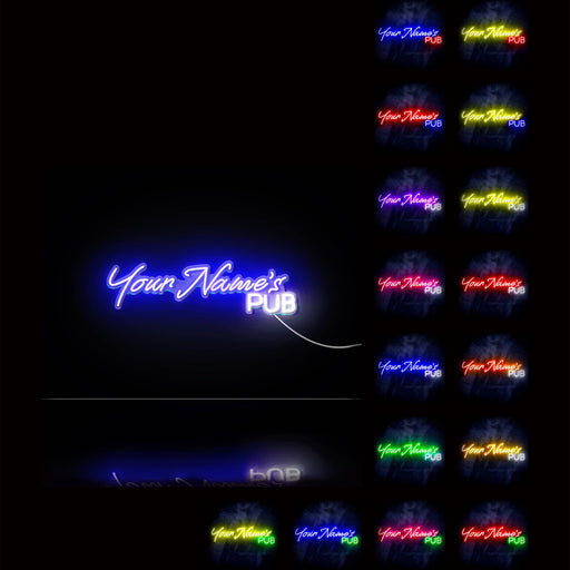 Personalized Ultra-Bright Bar Pub Custom Text LED Sign with Remote (Neon-Style, LED Technology) - LED Gift Works