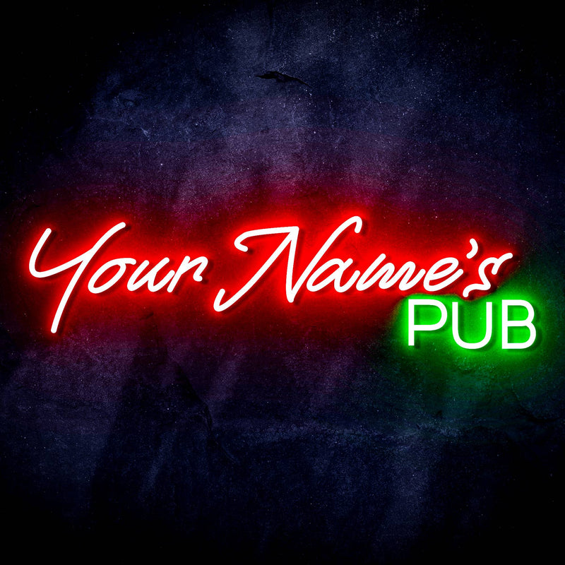 Personalized Ultra-Bright Bar Pub Custom Text LED Sign with Remote (Neon-Style, LED Technology) - LED Gift Works