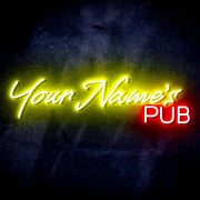 Personalized Ultra-Bright Bar Pub Custom Text LED Sign with Remote (Neon-Style, LED Technology) - LED Gift Works