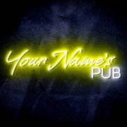 Personalized Ultra-Bright Bar Pub Custom Text LED Sign with Remote (Neon-Style, LED Technology) - LED Gift Works