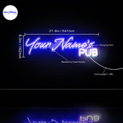 Personalized Ultra-Bright Bar Pub Custom Text LED Sign with Remote (Neon-Style, LED Technology) - LED Gift Works