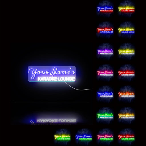 Personalized Ultra-Bright Karaoke Lounge Custom Text LED Sign with Remote (Neon-Style, LED Technology) - LED Gift Works