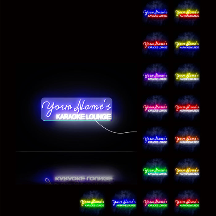 Personalized Ultra-Bright Karaoke Lounge Custom Text LED Sign with Remote (Neon-Style, LED Technology) - Way Up Gifts
