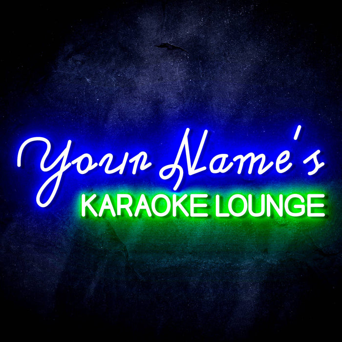 Personalized Ultra-Bright Karaoke Lounge Custom Text LED Sign with Remote (Neon-Style, LED Technology) - Way Up Gifts