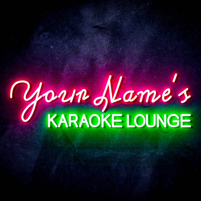 Personalized Ultra-Bright Karaoke Lounge Custom Text LED Sign with Remote (Neon-Style, LED Technology) - Way Up Gifts
