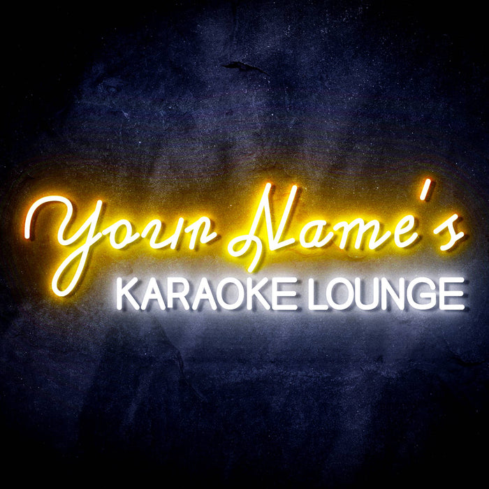 Personalized Ultra-Bright Karaoke Lounge Custom Text LED Sign with Remote (Neon-Style, LED Technology) - Way Up Gifts