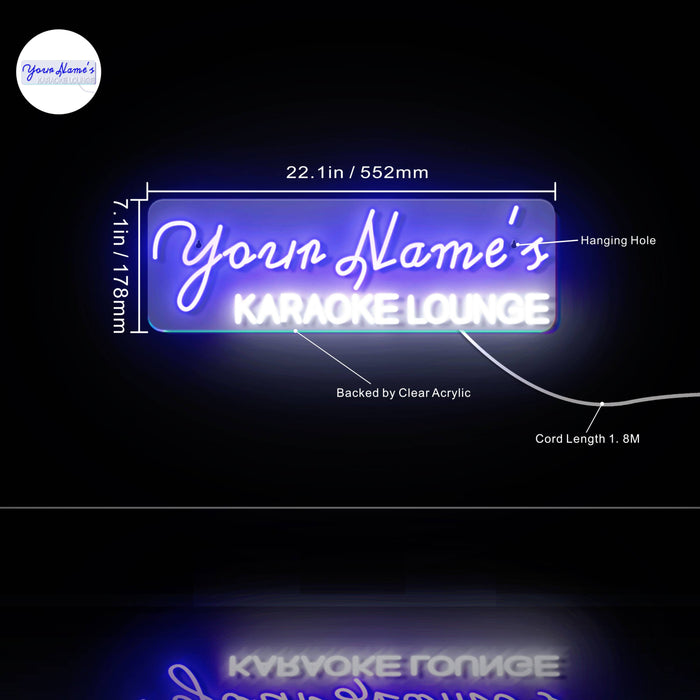 Personalized Ultra-Bright Karaoke Lounge Custom Text LED Sign with Remote (Neon-Style, LED Technology) - Way Up Gifts