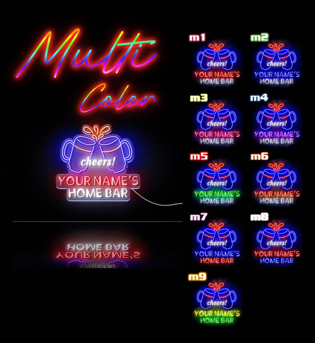 Custom Ultra-Bright Beer Cheers Home Bar LED Sign with Remote (Neon-Style, LED Technology) - Way Up Gifts