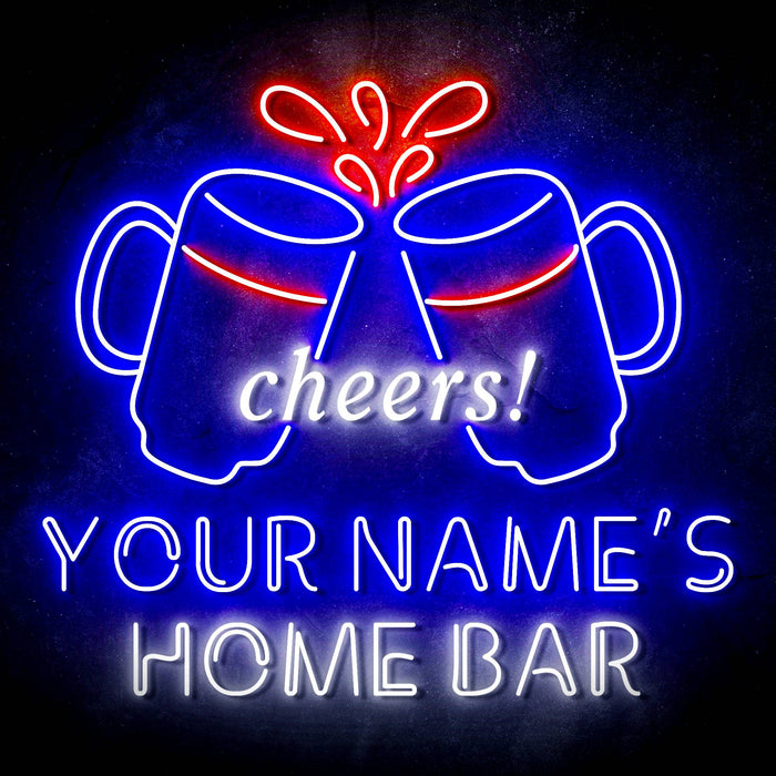 Custom Ultra-Bright Beer Cheers Home Bar LED Sign with Remote (Neon-Style, LED Technology) - Way Up Gifts