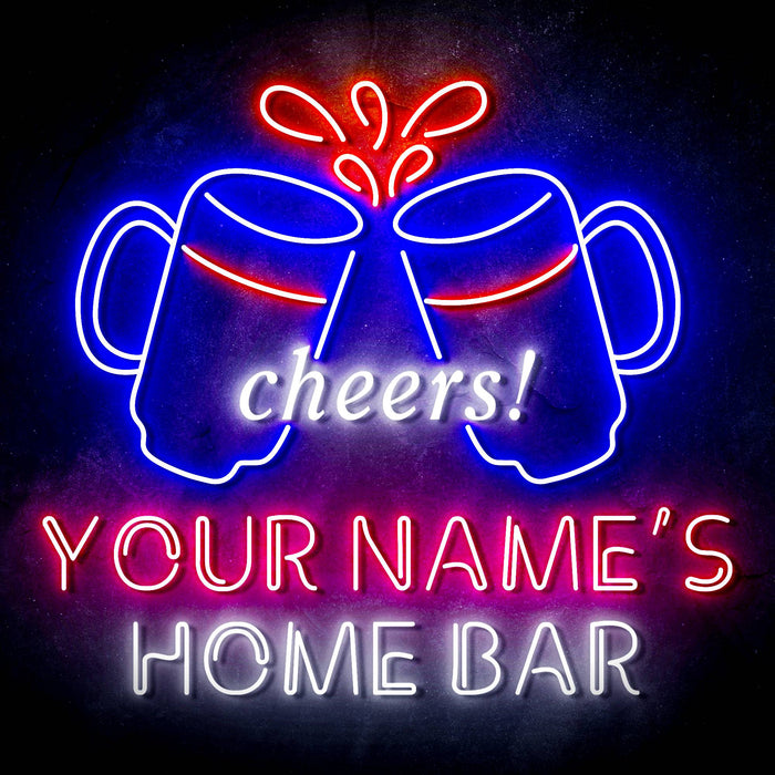 Custom Ultra-Bright Beer Cheers Home Bar LED Sign with Remote (Neon-Style, LED Technology) - Way Up Gifts