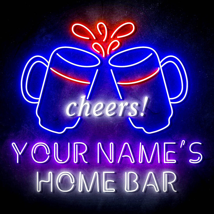 Custom Ultra-Bright Beer Cheers Home Bar LED Sign with Remote (Neon-Style, LED Technology) - Way Up Gifts