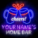 Custom Ultra-Bright Beer Cheers Home Bar LED Sign with Remote (Neon-Style, LED Technology) - Way Up Gifts