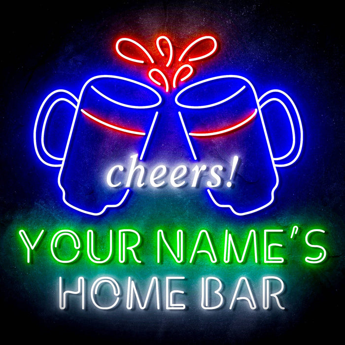 Custom Ultra-Bright Beer Cheers Home Bar LED Sign with Remote (Neon-Style, LED Technology) - Way Up Gifts