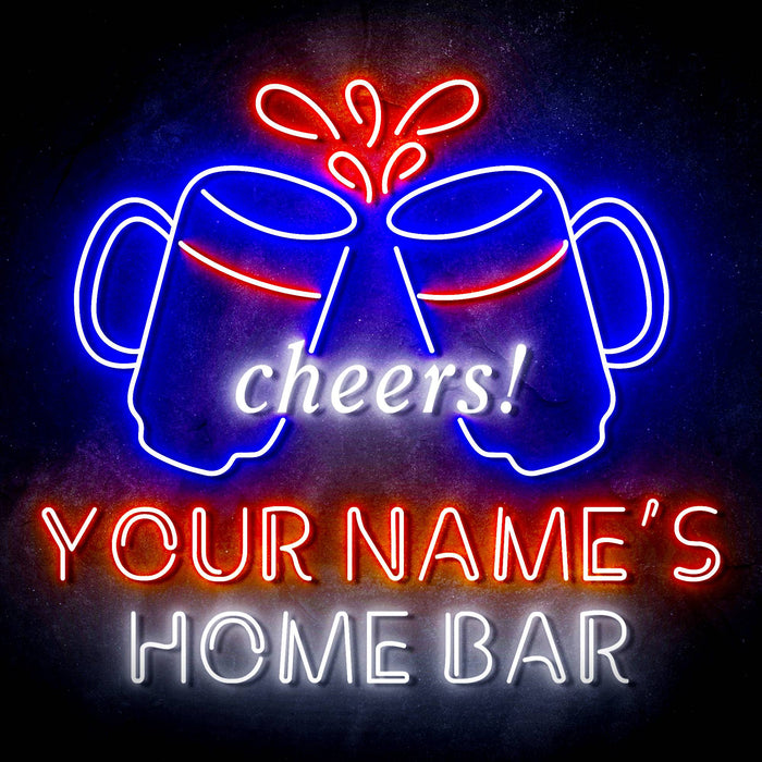 Custom Ultra-Bright Beer Cheers Home Bar LED Sign with Remote (Neon-Style, LED Technology) - Way Up Gifts