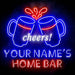 Custom Ultra-Bright Beer Cheers Home Bar LED Sign with Remote (Neon-Style, LED Technology) - Way Up Gifts