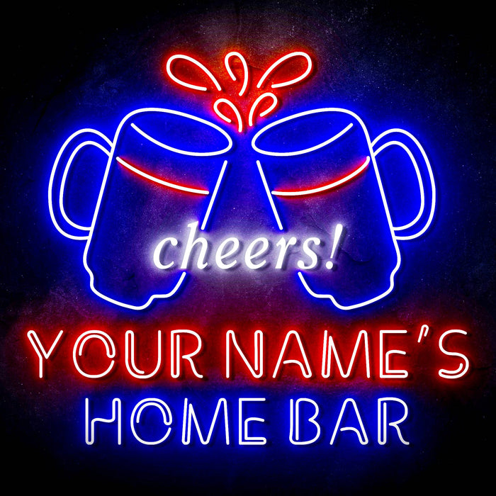 Custom Ultra-Bright Beer Cheers Home Bar LED Sign with Remote (Neon-Style, LED Technology) - Way Up Gifts