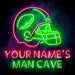 Custom Ultra-Bright Helmet Football Man Cave LED Sign with Remote (Neon-Style, LED Technology) - Way Up Gifts