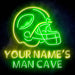 Custom Ultra-Bright Helmet Football Man Cave LED Sign with Remote (Neon-Style, LED Technology) - Way Up Gifts