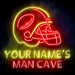 Custom Ultra-Bright Helmet Football Man Cave LED Sign with Remote (Neon-Style, LED Technology) - Way Up Gifts