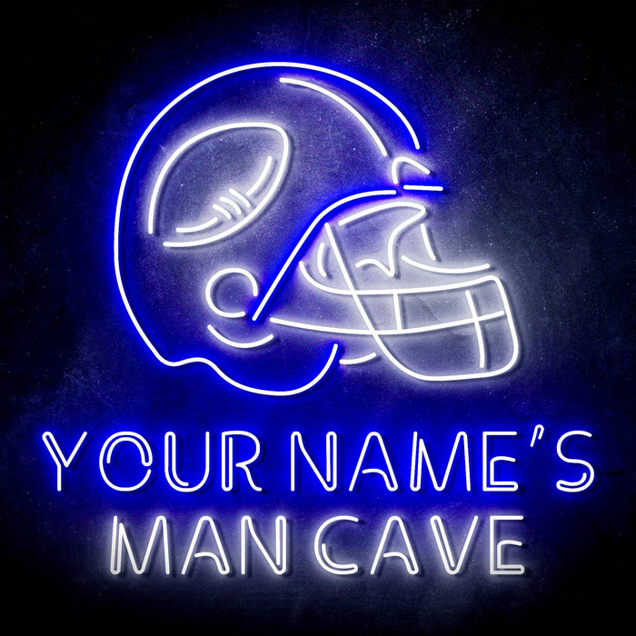 Custom Ultra-Bright Helmet Football Man Cave LED Sign with Remote (Neon-Style, LED Technology) - Way Up Gifts