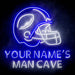 Custom Ultra-Bright Helmet Football Man Cave LED Sign with Remote (Neon-Style, LED Technology) - Way Up Gifts
