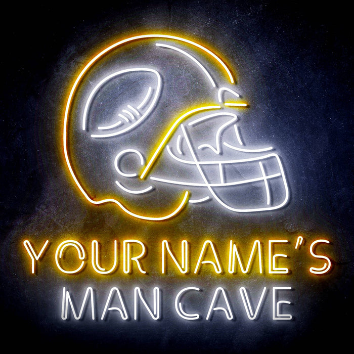 Custom Ultra-Bright Helmet Football Man Cave LED Sign with Remote (Neon-Style, LED Technology) - Way Up Gifts