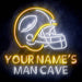 Custom Ultra-Bright Helmet Football Man Cave LED Sign with Remote (Neon-Style, LED Technology) - Way Up Gifts