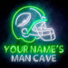 Custom Ultra-Bright Helmet Football Man Cave LED Sign with Remote (Neon-Style, LED Technology) - Way Up Gifts