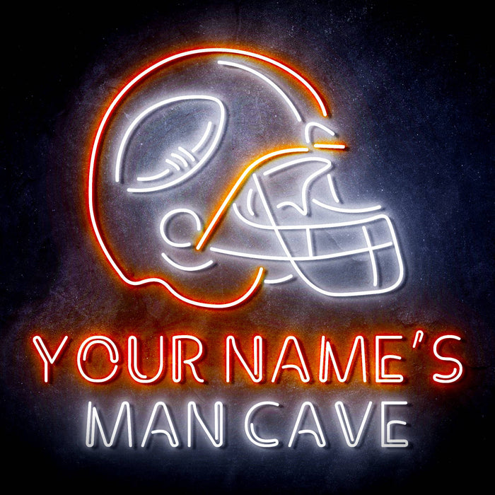Custom Ultra-Bright Helmet Football Man Cave LED Sign with Remote (Neon-Style, LED Technology) - Way Up Gifts