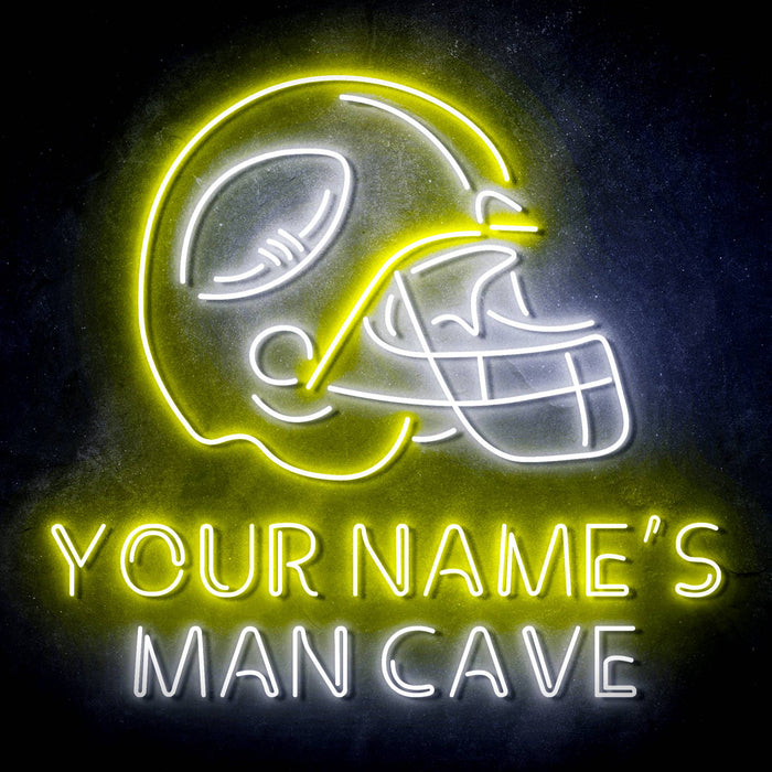 Custom Ultra-Bright Helmet Football Man Cave LED Sign with Remote (Neon-Style, LED Technology) - Way Up Gifts