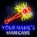 Custom Ultra-Bright Baseball Man Cave LED Sign with Remote (Neon-Style, LED Technology) - Way Up Gifts