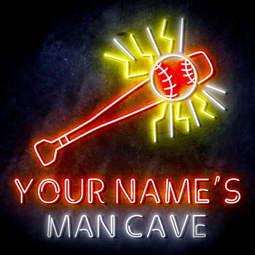 Custom Ultra-Bright Baseball Man Cave LED Sign with Remote (Neon-Style, LED Technology) - Way Up Gifts