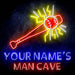 Custom Ultra-Bright Baseball Man Cave LED Sign with Remote (Neon-Style, LED Technology) - Way Up Gifts