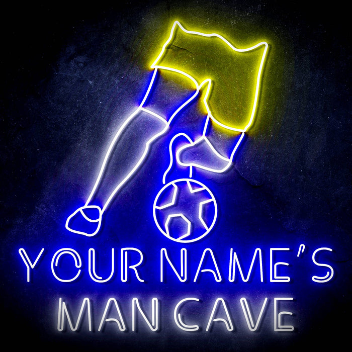 Custom Ultra-Bright Soccer Man Cave LED Sign with Remote (Neon-Style, LED Technology) - Way Up Gifts