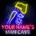 Custom Ultra-Bright Soccer Man Cave LED Sign with Remote (Neon-Style, LED Technology) - Way Up Gifts
