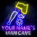 Custom Ultra-Bright Soccer Man Cave LED Sign with Remote (Neon-Style, LED Technology) - Way Up Gifts