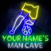 Custom Ultra-Bright Soccer Man Cave LED Sign with Remote (Neon-Style, LED Technology) - Way Up Gifts