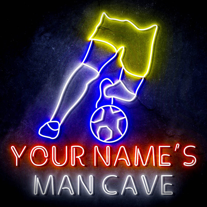 Custom Ultra-Bright Soccer Man Cave LED Sign with Remote (Neon-Style, LED Technology) - Way Up Gifts