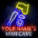 Custom Ultra-Bright Soccer Man Cave LED Sign with Remote (Neon-Style, LED Technology) - Way Up Gifts