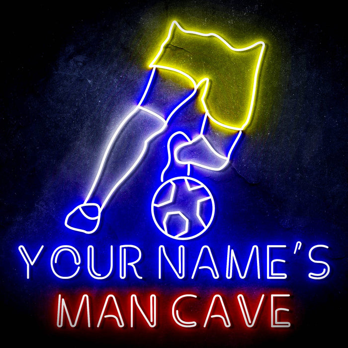 Custom Ultra-Bright Soccer Man Cave LED Sign with Remote (Neon-Style, LED Technology) - Way Up Gifts